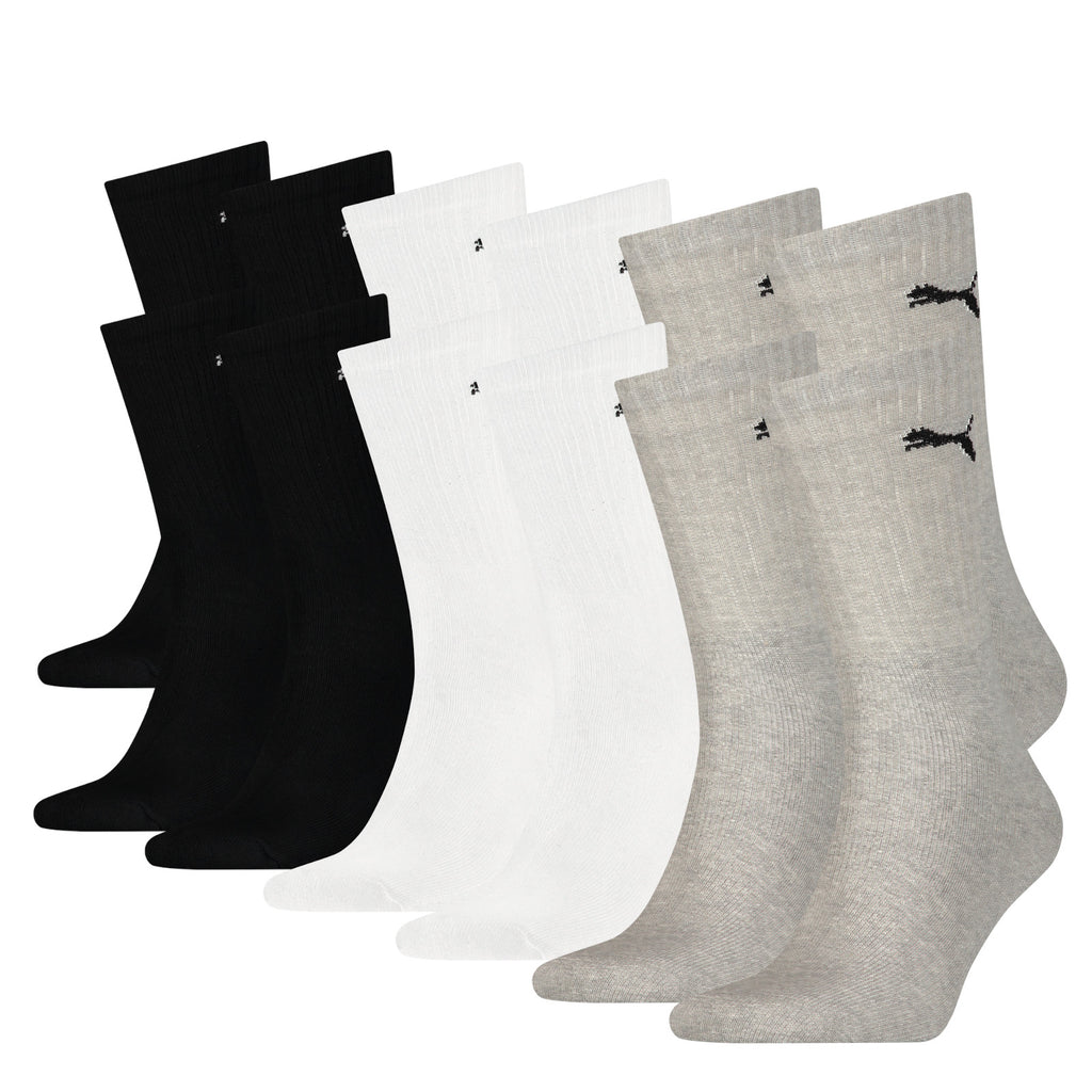 PUMA Unisex Cushioned Crew Socks (6 Pair Pack)