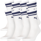 PUMA Unisex Heritage Stripe Crew Socks (4 Pairs)